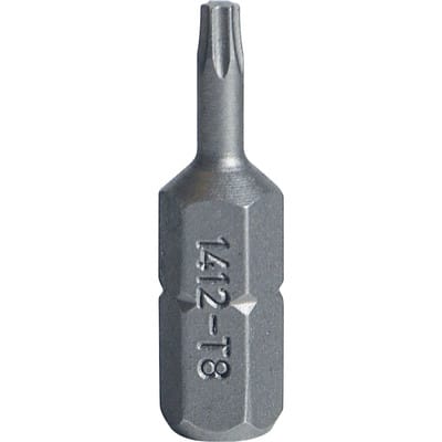 Bit-Schraubendrehereinsatz TORX T 8 Außen-6kant C 6,3mm L.25mm