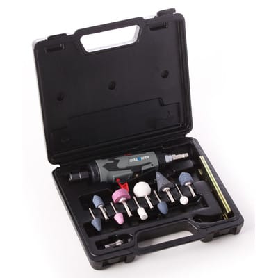 Druckluft-Stabschleiferset im Koffer mit Spannzange ø3 / 6mm