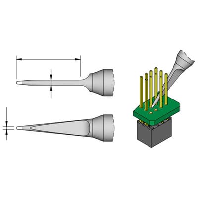 Lötspitze Serie C245 Sondertypen, C245764/ Ø0,5mm, Fine Pitch