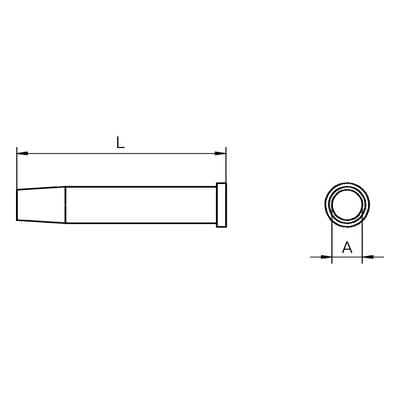 Lötspitze Serie XT, Rundform, XT DS/ø5,0mm, gerade, 1 Stück