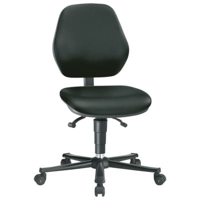 Drehstuhl Basic 2 mit Rollen, ESD, Kunstleder, Permanentkontakt