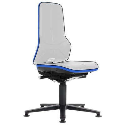 Arbeitsstuhl Neon 1, mit Gleiter, ESD, Permanentkontakt, orange