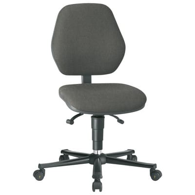 Drehstuhl Basic 2 mit Rollen, ESD, schwarz, Permanentkontakt