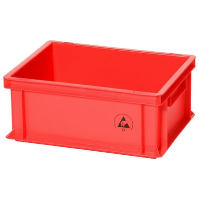 Lagerbehälter IDP-STAT, ESD, 400 x 300 x 170mm, rot