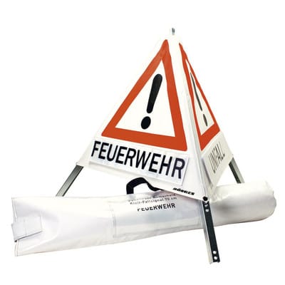Klett-Faltsignal, 700mm, Tagesleuchtfarbe, ohne Klettschild