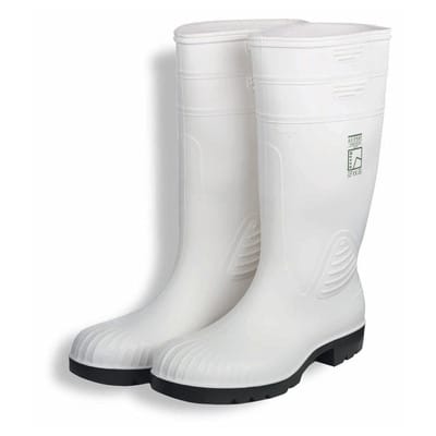 Elektriker-Sicherheits-Stiefel PVC weiß Größe 42