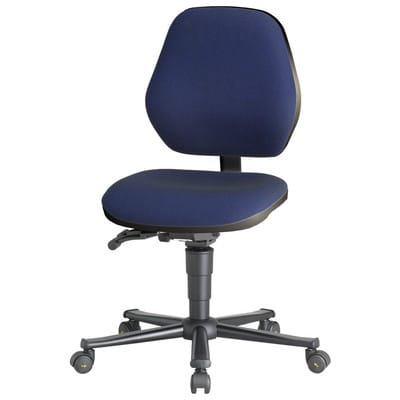 Drehstuhl Basic 2 mit Rollen, ESD, grau, Permanentkontakt