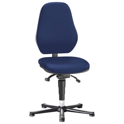 Drehstuhl Basic 1 mit Gleiter, ESD, blau, Permanentkontakt/Neigung