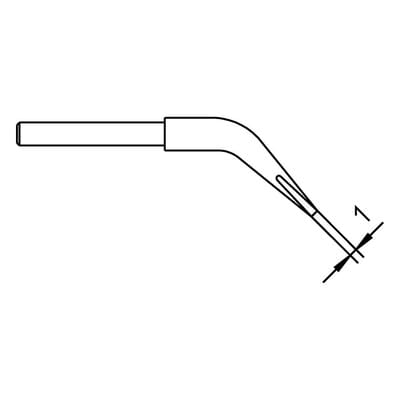 Lötspitzen Serie WTA Meißelform, WTA 1/1,0 x 0,5mm, gebogen