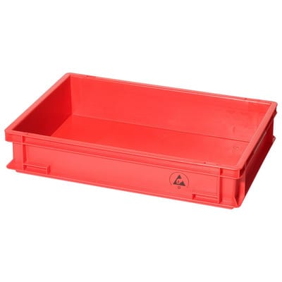 Lagerbehälter IDP-STAT, ESD, 600 x 400 x 120mm, rot