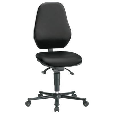 Drehstuhl Basic 2 mit Rollen, ESD, Kunstleder, Synchrontechnik