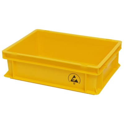 Lagerbehälter IDP-STAT, ESD, 400 x 300 x 120mm, gelb