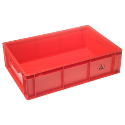 Lagerbehälter IDP-STAT, ESD, 600 x 400 x 170mm, rot