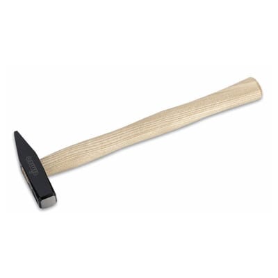 Schlosserhammer 300 g DIN 1041, mit poliertem, geschweiftem Eschenstiel