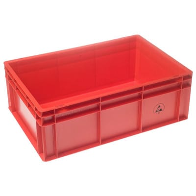Lagerbehälter IDP-STAT, ESD, 600 x 400 x 220mm, rot