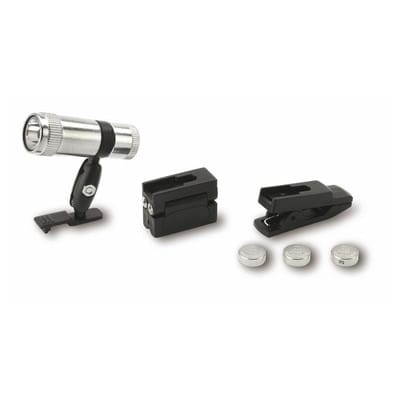 Mini-LED-Leuchte, Halteclip und Magnet, Batterie LR454