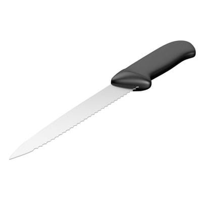 Messer mit Wellenschliff, breit, mit Magnet-Klingenschutz