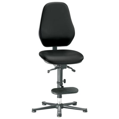 Drehstuhl Basic 3 Gleiter/Aufstieg, ESD, Kunstleder, Synchrontechnik