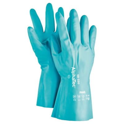 Handschuh AlphaTec 58-330, Nitril, grün, Größe 8