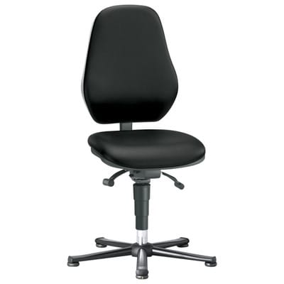 Drehstuhl Basic 1 mit Gleiter, ESD, Kunstleder, Permanentkontakt/Neigung
