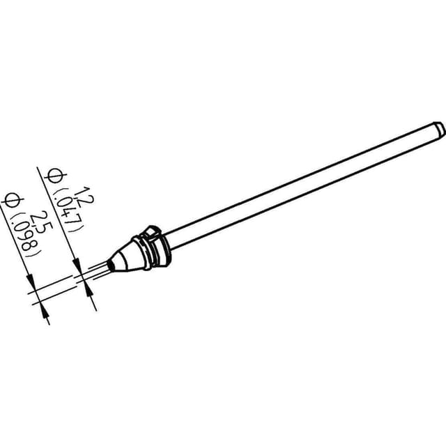 Entlötspitze Serie 742, ED1225H, 1,2mm, 2,5mm