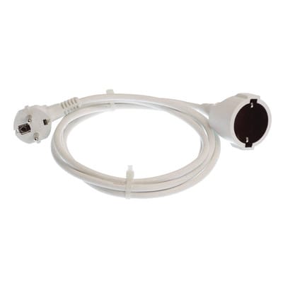 PVC-Verlängerungskabel, 10 m, weiß