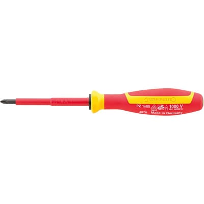 VDE-Kreuzschlitzschraubendreher DRALL+ PH Größe 1 Klingen-L.80mm