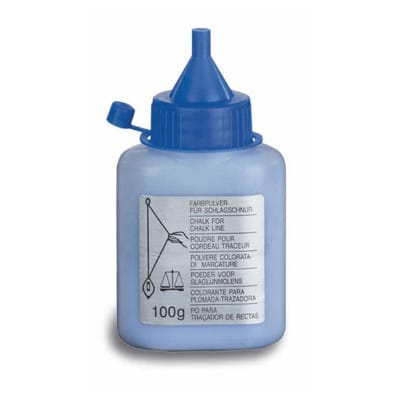 Farbpulver blau für Schlagschnurroller, fett- und ölfrei, in Kunststoffflasche