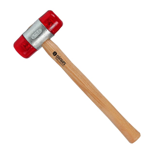 Kunststoffhammer mit lackiertem Eschenstiel, 50mm, rot