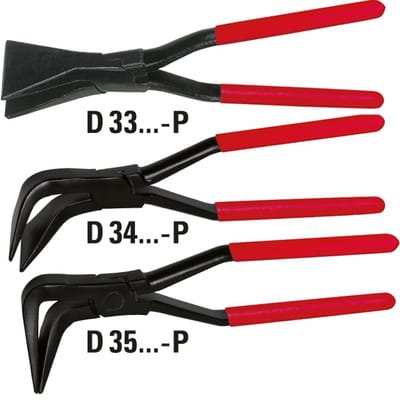 Falzzange 90° gebogen (PVC-beschichtete Griffe) D351-60-P