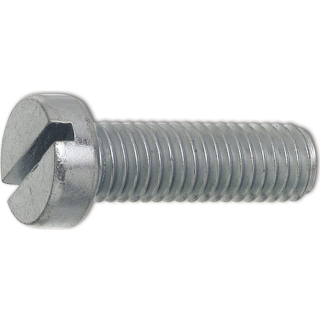 Zylinderschraube mit Schlitz DIN 84 Stahl 4.8 galvanisch verzinkt M4 x 20mm