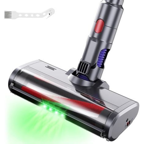Bürste Kompatibel Mit Dyson Staubsaugern V7, V8, V10, V11 Und V15 Austauschbarer Bürstenkopf Mit Direktantriebsaufsatz Und 4 Led-leuchten Für Parkett, Hartböden Und Teppiche