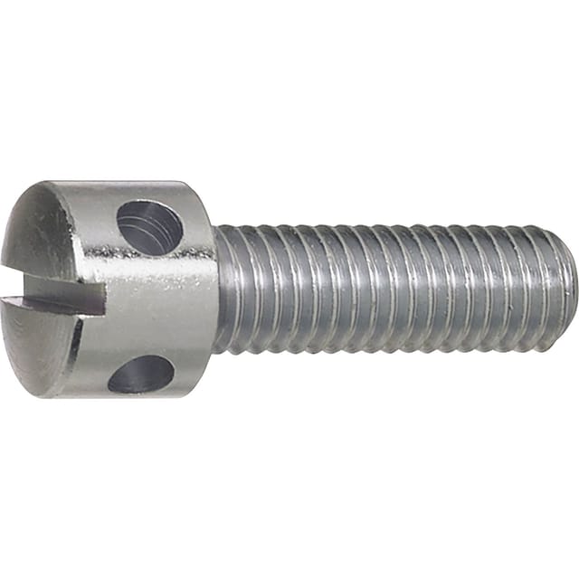 Kreuzlochschraube mit Schlitz DIN 404 Stahl 5.8 galvanisch verzinkt M6 x 20mm