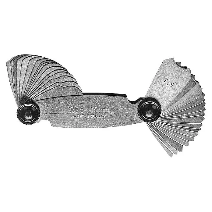Scala Radiusmesser (Messbereich: 1 mm - 7 mm, 17 -tlg.)