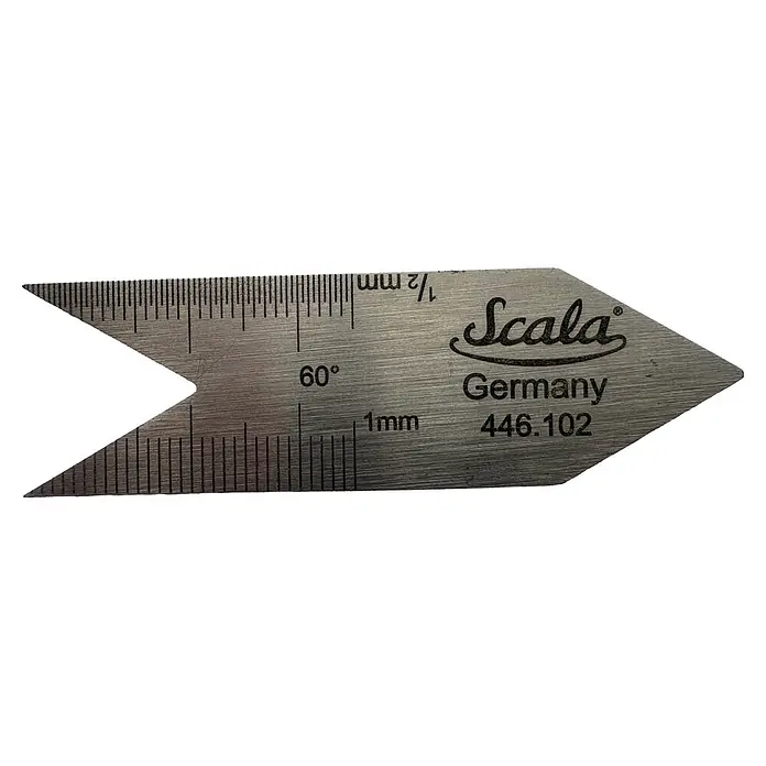 Scala Gewindestahllehre (Länge: 6 cm, Passend für: Metrisches Gewinde 60°)
