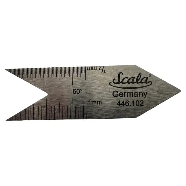 Scala Gewindestahllehre (Länge: 6 cm, Passend für: Metrisches Gewinde 60°)