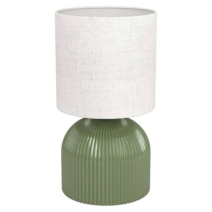 Eglo Tischleuchte Roscoso (40 W, L x B x H: 14 x 14 x 26,5 cm, Grün, Beige, E14)