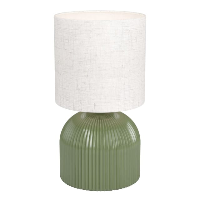 Eglo Tischleuchte Roscoso (40 W, L x B x H: 14 x 14 x 26,5 cm, Grün, Beige, E14)
