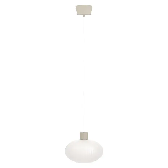 Eglo Pendelleuchte rund (60 W, Ø x H: 25 x 110 cm, Sandfarben)