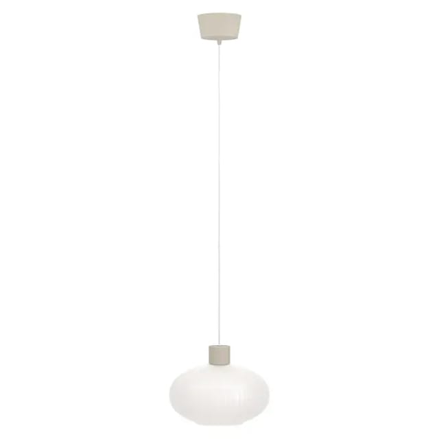 Eglo Pendelleuchte rund (60 W, Ø x H: 25 x 110 cm, Sandfarben)