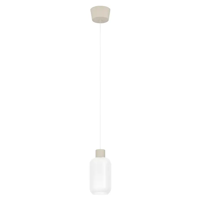 Eglo Pendelleuchte rund (60 W, Ø x H: 13 x 110 cm, Sandfarben)