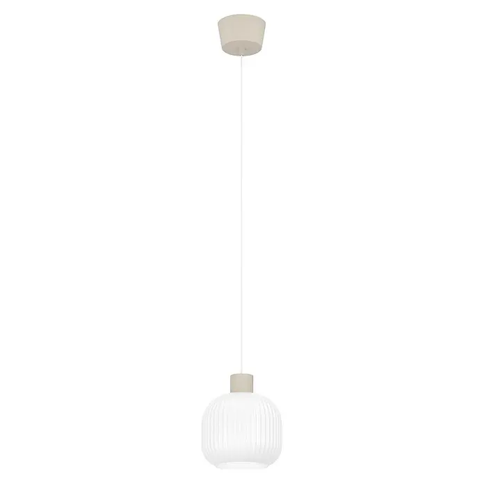 Eglo Pendelleuchte rund (60 W, Ø x H: 20 x 110 cm, Sandfarben)