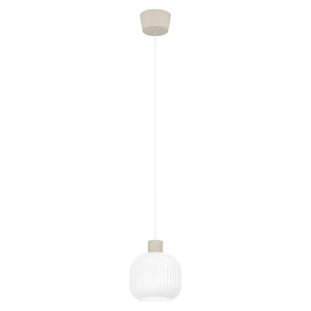 Eglo Pendelleuchte rund (60 W, Ø x H: 20 x 110 cm, Sandfarben)