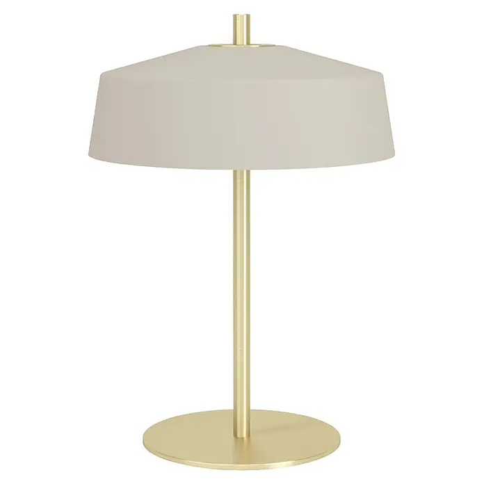 Eglo Tischleuchte Valdiola (40 W, L x B x H: 38 x 38 x 140 cm, Sandfarben/ Messing, E14)