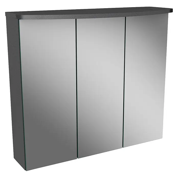Camargue Swing K LED-Spiegelschrank (B x H: 70,4 x 70,2 cm, Mit Beleuchtung, Grafit)