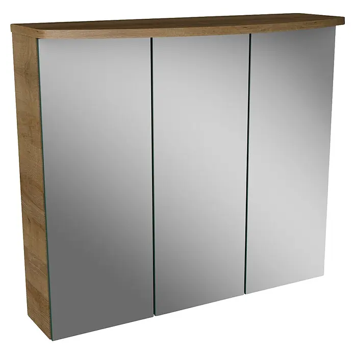 Camargue Swing K LED-Spiegelschrank (B x H: 70,4 x 70,2 cm, Mit Beleuchtung, Berg Eiche)