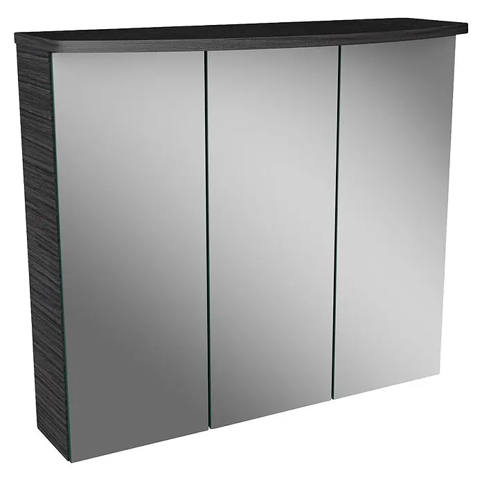 Camargue Swing K LED-Spiegelschrank (B x H: 70,4 x 70,2 cm, Mit Beleuchtung, Dark Oak)