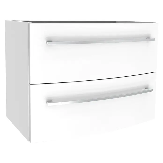Camargue Swing K Waschtischunterschrank (B x T x H: 69,4 x 43,9 x 51,8 cm, Weiß, Farbe Griff: Chrom)
