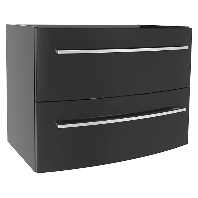 Camargue Swing K Waschtischunterschrank (B x T x H: 69,4 x 43,9 x 51,8 cm, Grafit, Farbe Griff: Chrom)