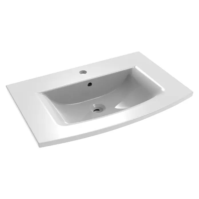 Camargue Swing K Einbauwaschbecken (70,5 x 16 cm, Weiß)